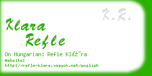 klara refle business card